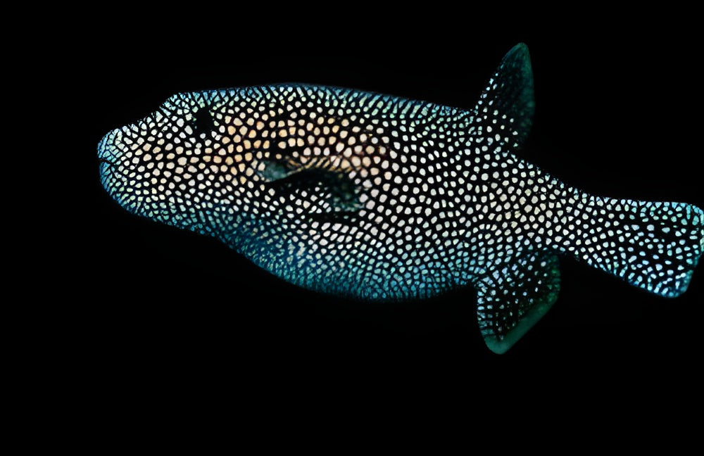 Blue & White Pufferfish
